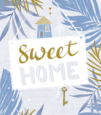 Product foto van Papieren servetten blauw set van 30 Sweet Home