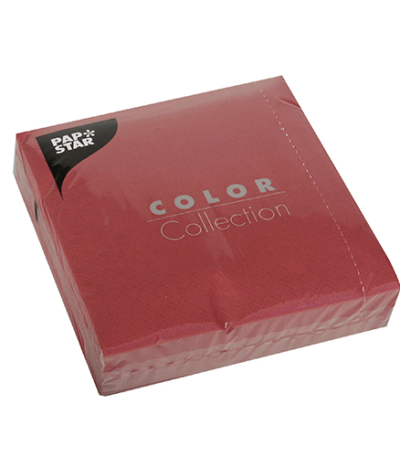 Product foto van Papieren servetten bordeaux set van 50