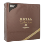 Product foto van Papieren servetten bruin set van 50 ROYAL Collection