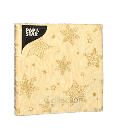 Product foto van Papieren servetten creme 3-laags 20 stuks Christmas Shine