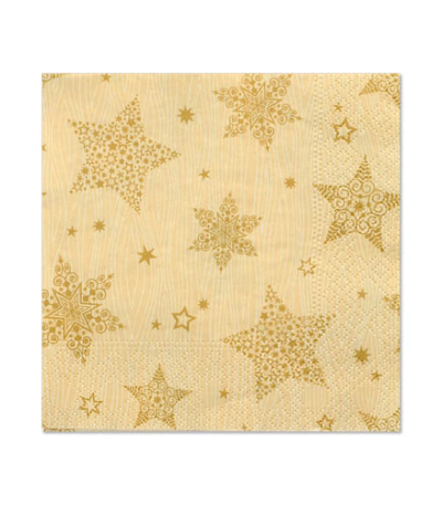 Product foto van Papieren servetten creme 3-laags 20 stuks Christmas Shine