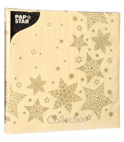 Product foto van Papieren servetten creme 3-laags set van 20 Christmas Shine