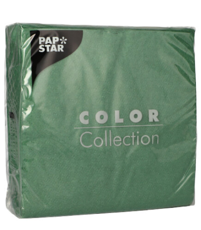 Product foto van Papieren servetten donkergroen set van 100