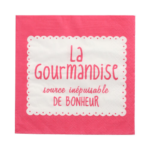 Product foto van Papieren servetten fuchsia 3-laags 33cm set van 20 "La Gourmandise"