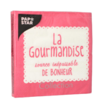 Product foto van Papieren servetten fuchsia 3-laags 33cm set van 20 "La Gourmandise"