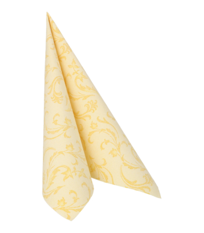 Product foto van Papieren servetten geel "Damascato" set van 50 ROYAL Collection