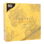 Product foto van Papieren servetten geel Thalia collectie 50 stuks