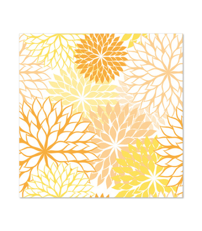 Product foto van Papieren servetten geel set van 20 25x25cm Floralies