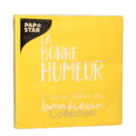Product foto van Papieren servetten geel set van 20 33x33cm La Bonne Humeur
