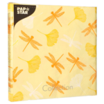 Product foto van Papieren servetten geel set van 20 40x40cm Ginko