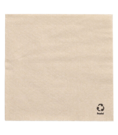 Product foto van Papieren servetten gerecycled 33x33 cm set van 500