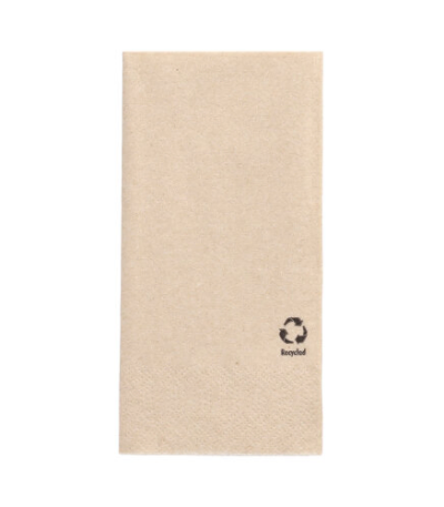 Product foto van Papieren servetten gerecycled papier 33x33cm set van 250