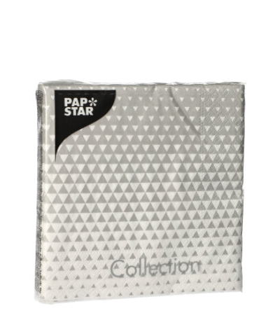 Product foto van Papieren servetten grijs 20 stuks 25x25cm Optik