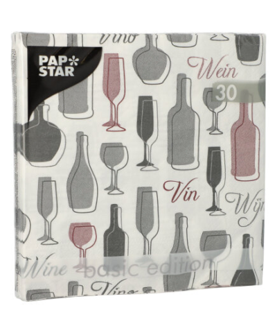 Product foto van Papieren servetten grijs 3-laags 33x33cm set van 30