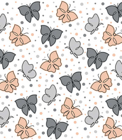 Product foto van Papieren servetten grijs 3-laags set van 30 Papillons