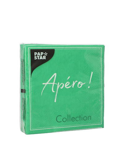 Product foto van Papieren servetten groen 20x30cm set van 20 Apero