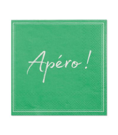 Product foto van Papieren servetten groen 20x30cm set van 20 Apero