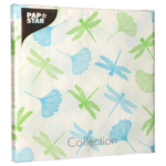 Product foto van Papieren servetten groen 40x40cm 3-laags set van 20 Ginkgo