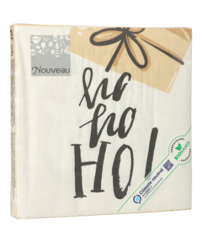 Product foto van Papieren servetten kerst cartoons set van 20