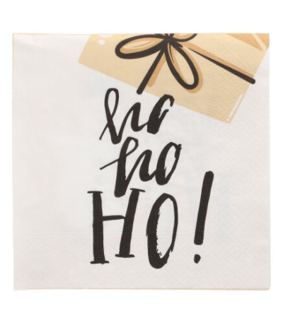 Product foto van Papieren servetten kerst cartoons set van 20