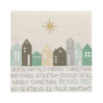 Product foto van Papieren servetten kerst dorp 3-laags set van 20