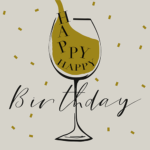 Product foto van Papieren servetten lichtgrijs set van 30 Happy Birthday