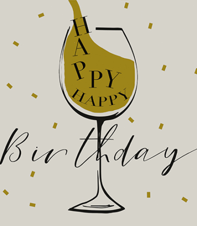 Product foto van Papieren servetten lichtgrijs set van 30 Happy Birthday