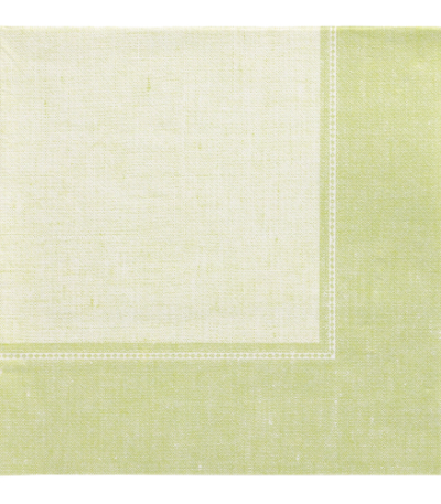 Product foto van Papieren servetten lichtgroen 40x40cm set van 50 ROYAL Collection Linum