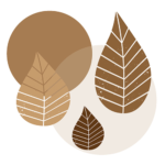 Product foto van Papieren servetten natuur Graphic Leaves set van 20