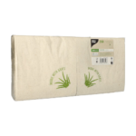 Product foto van Papieren servetten natuur grasvezels 33x33cm set van 250