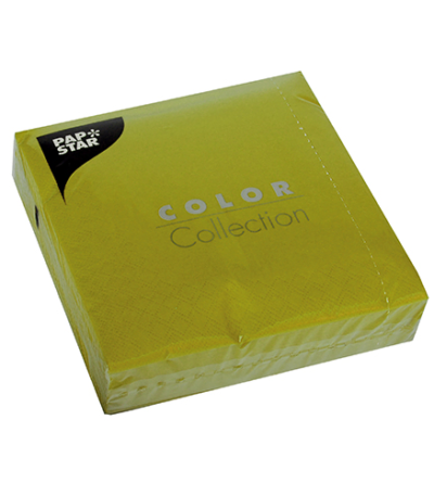 Product foto van Papieren servetten olijfgroen 3-laags set van 50