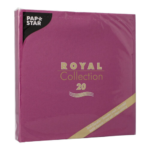 Product foto van Papieren servetten paars set van 20 ROYAL Collection