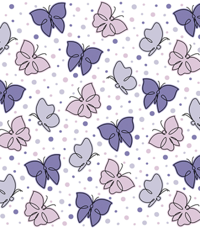 Product foto van Papieren servetten paars set van 30 33x33 cm Papillons