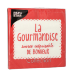 Product foto van Papieren servetten rood 3-laags La Gourmandise 20 stuks