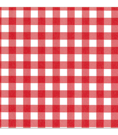 Product foto van Papieren servetten rood 33x33 cm 3-laags set van 100 Vichy Karo