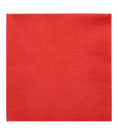 Product foto van Papieren servetten rood 33x33 cm set van 100