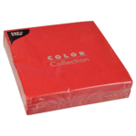 Product foto van Papieren servetten rood 40x40cm set van 50
