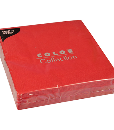 Product foto van Papieren servetten rood 40x40cm set van 50