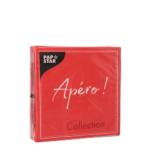 Product foto van Papieren servetten rood set van 20 25x25cm Apero