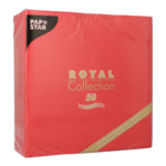 Product foto van Papieren servetten rood set van 50 ROYAL Collection