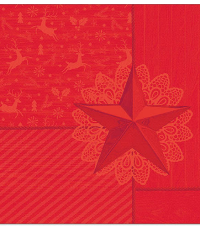 Product foto van Papieren servetten rood set van 50 Rising Star