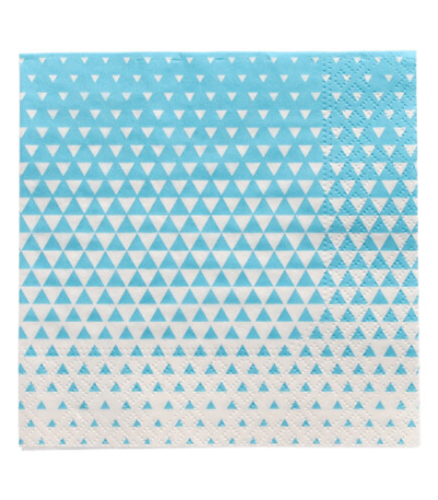 Product foto van Papieren servetten turkoois 25x25 cm set van 20 Optik