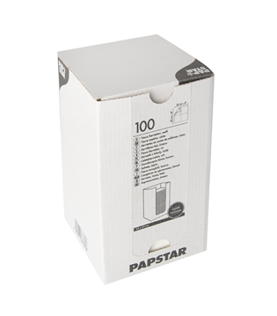 Product foto van Papieren servetten wit 20x20 cm set van 100 PUNTO