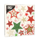 Product foto van Papieren servetten wit 3-laags set van 20 Heavenly Stars