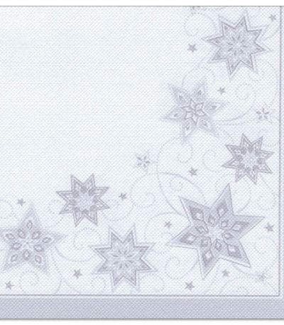 Product foto van Papieren servetten wit 40x40cm set van 20 Just Stars