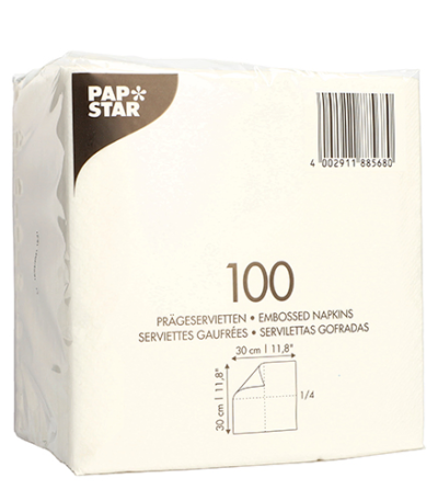 Product foto van Papieren servetten wit set van 100