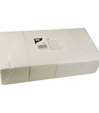 Product foto van Papieren servetten wit set van 250 40x40 cm
