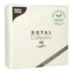Product foto van Papieren servetten wit set van 50 ROYAL Collection