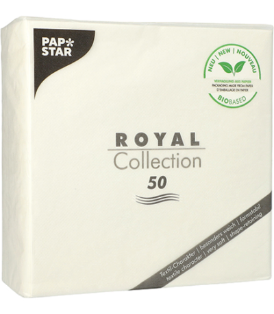 Product foto van Papieren servetten wit set van 50 ROYAL Collection