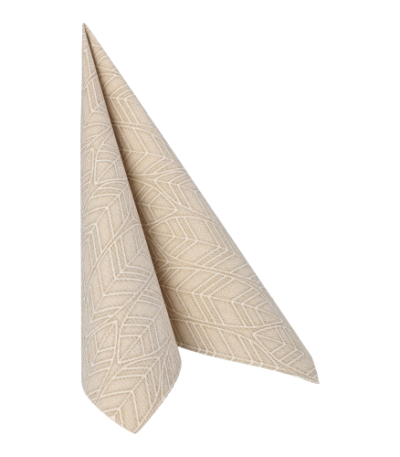 Product foto van Papieren servetten zand Leaves set van 50 ROYAL Collection